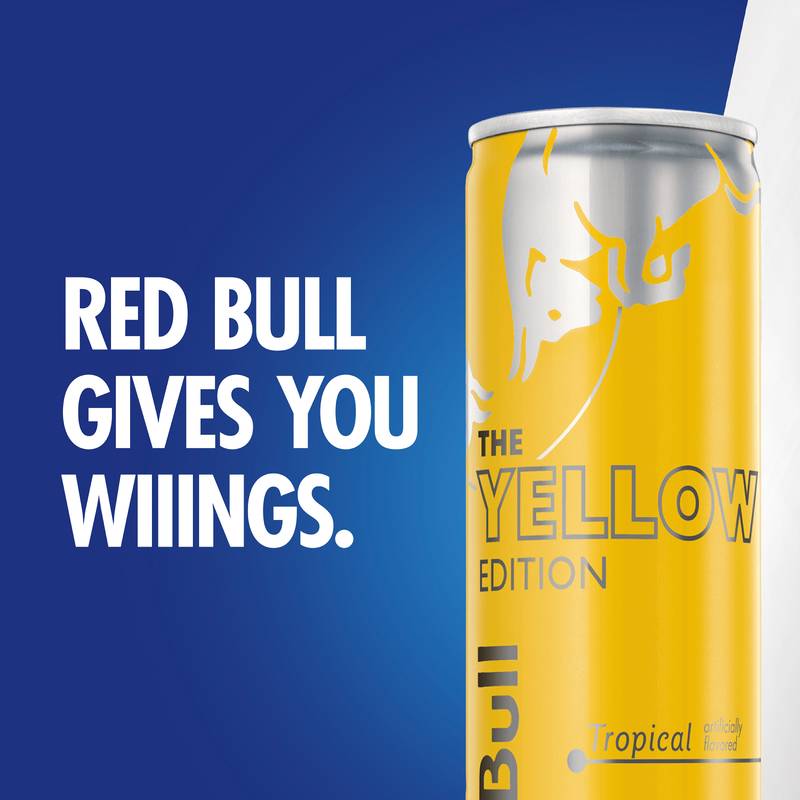 Red Bull Energy Drink The Yellow Edition Tropical 24pk 8.4oz Can