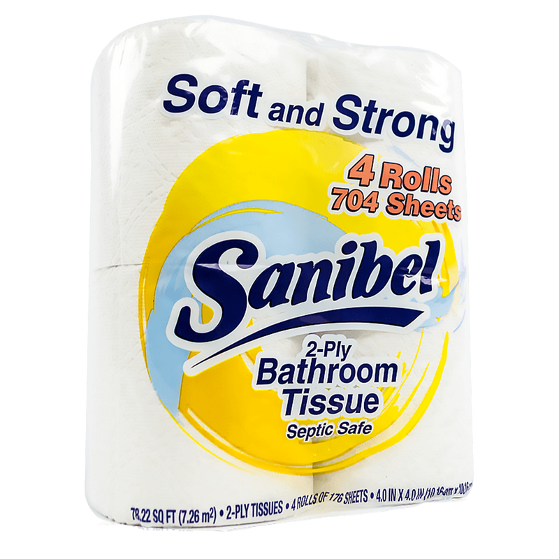 Sanibel Double Roll Toilet Paper 4ct