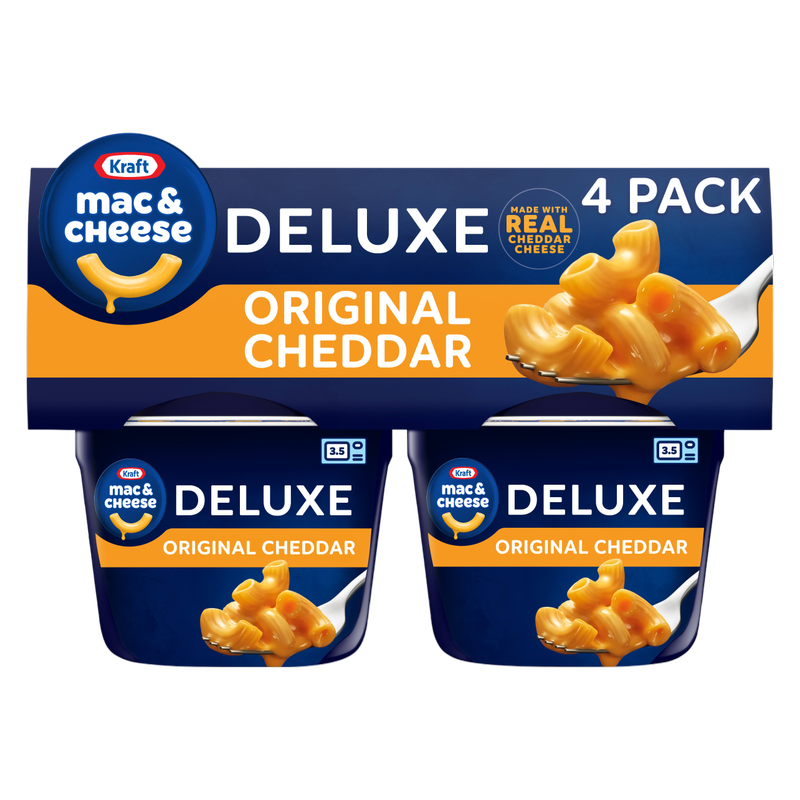 Kraft Deluxe Original Macaroni & Cheese Cups, 4ct. 