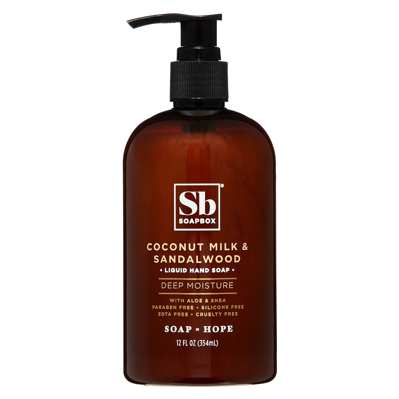 Soapbox Coconut Milk & Sandalwood Deep Moisture Liquid Hand Soap 12oz