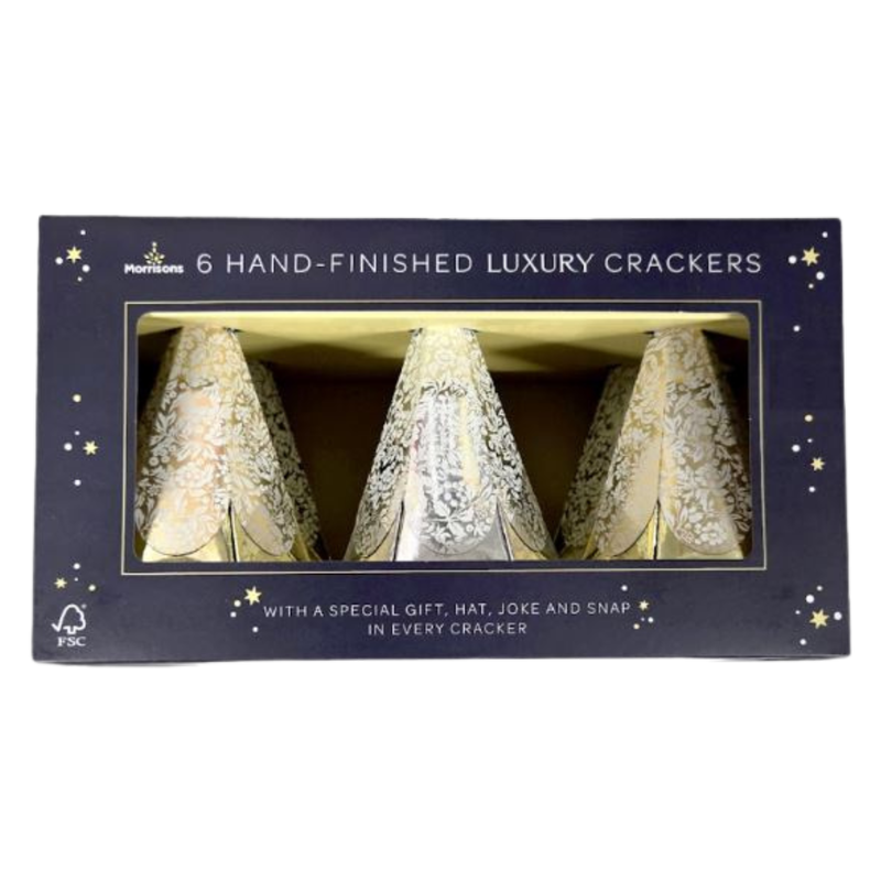 Morrisons Luxury Snowflake Crackers, 6pcs