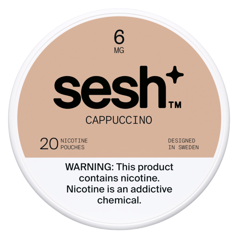 Sesh+ Cappuccino Nicotine Pouch, 6mg