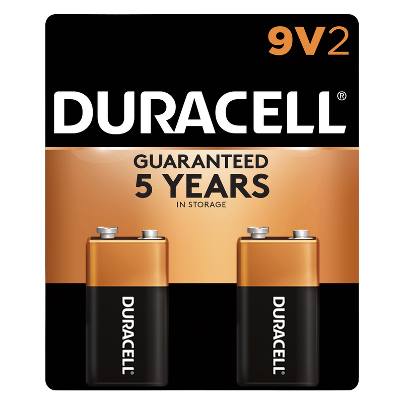 2ct Duracell Coppertop 9v Battery