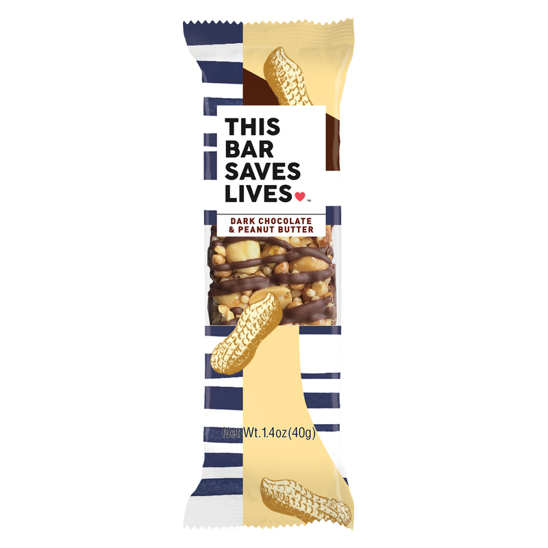 This Bar Saves Lives Dark Chocolate & Peanut Butter Bar 1.4oz