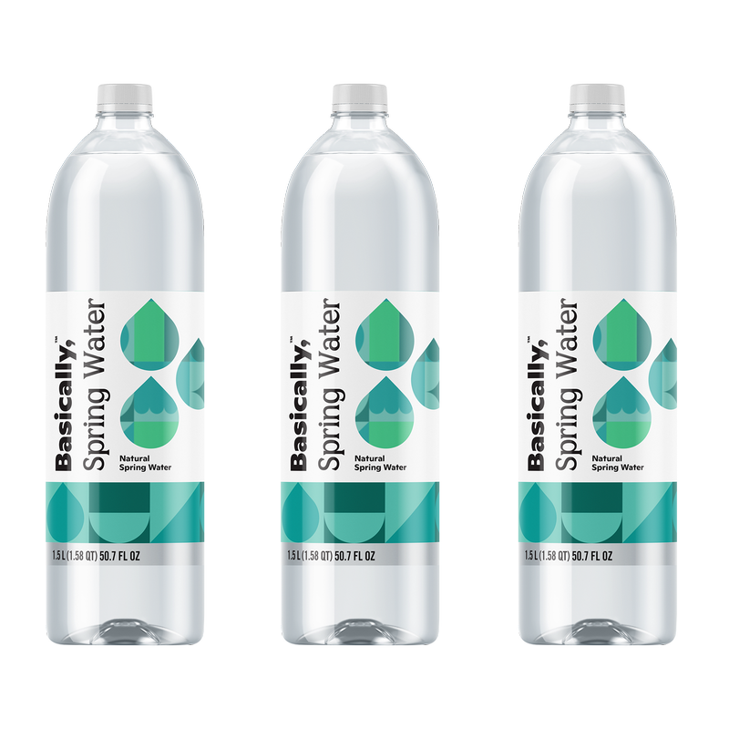Basically, 1.5L Spring Water (Pack of 3)