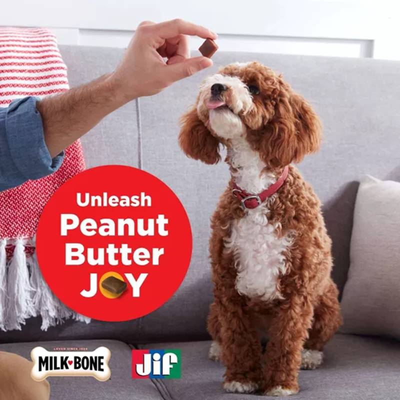Milk-Bone Peanut Buttery Bites JIF Peanut Butter Dog Treats, 4.5oz.