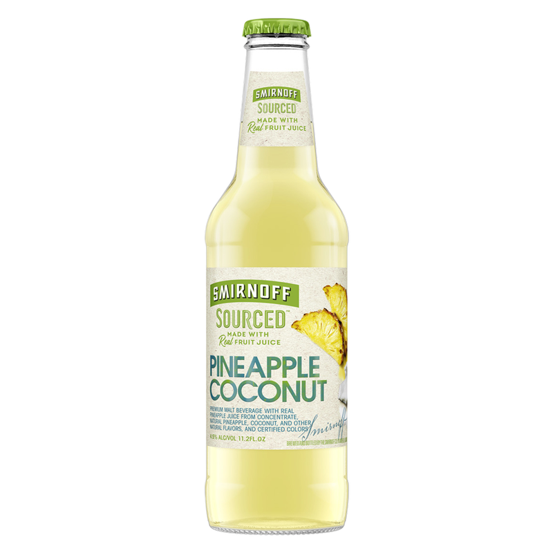 Smirnoff Sourced Pineapple Coconut 6pk 11.2oz Btl