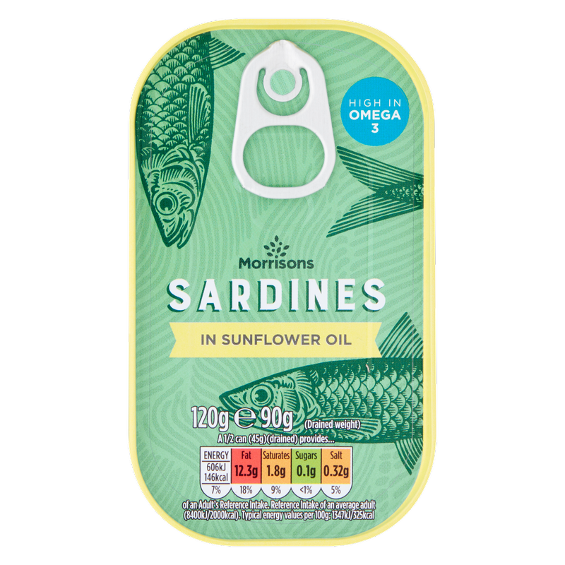 Morrisons Sardines in Sunflower Oil, 120g