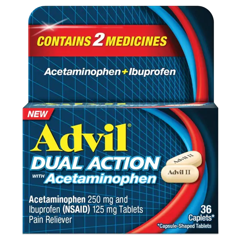 Advil Dual Action with Acetaminophen Caplets 36ct