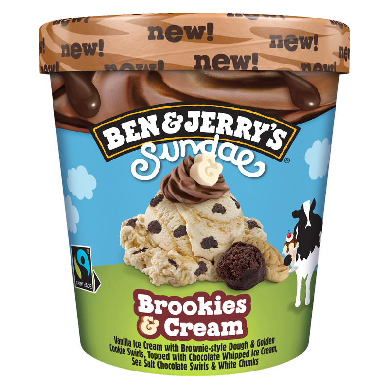 Ben & Jerry's Brookies & Cream Sundae, 427ml