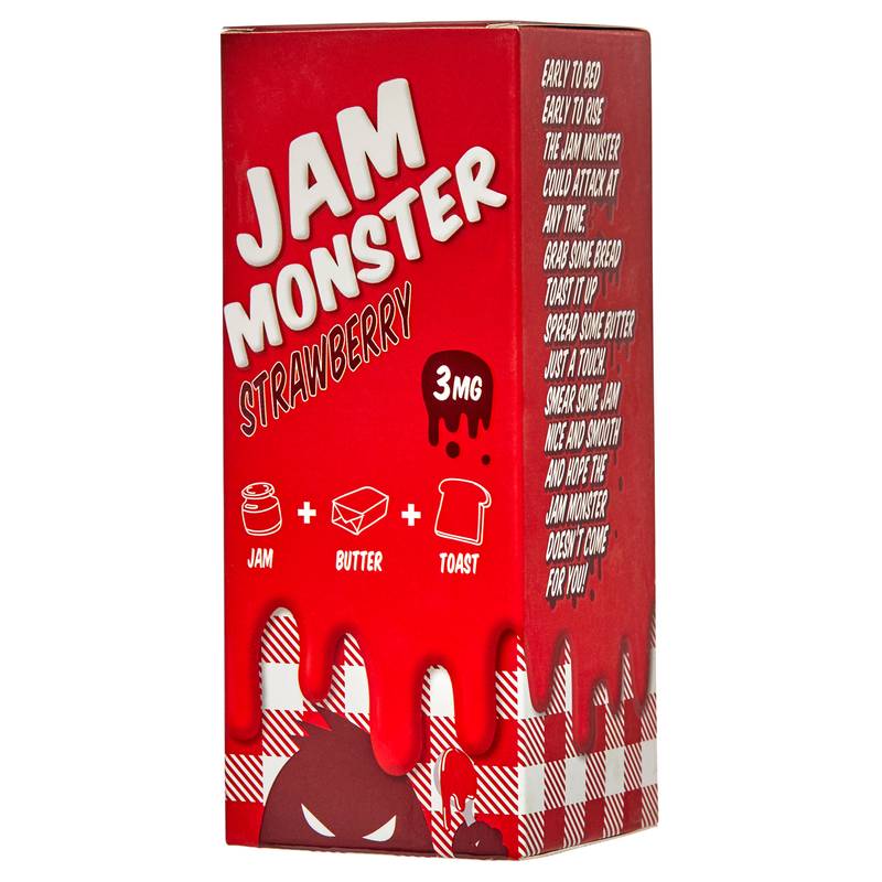 Jam Monster Strawberry 3 mg E-Liquid 100 ml Bottle