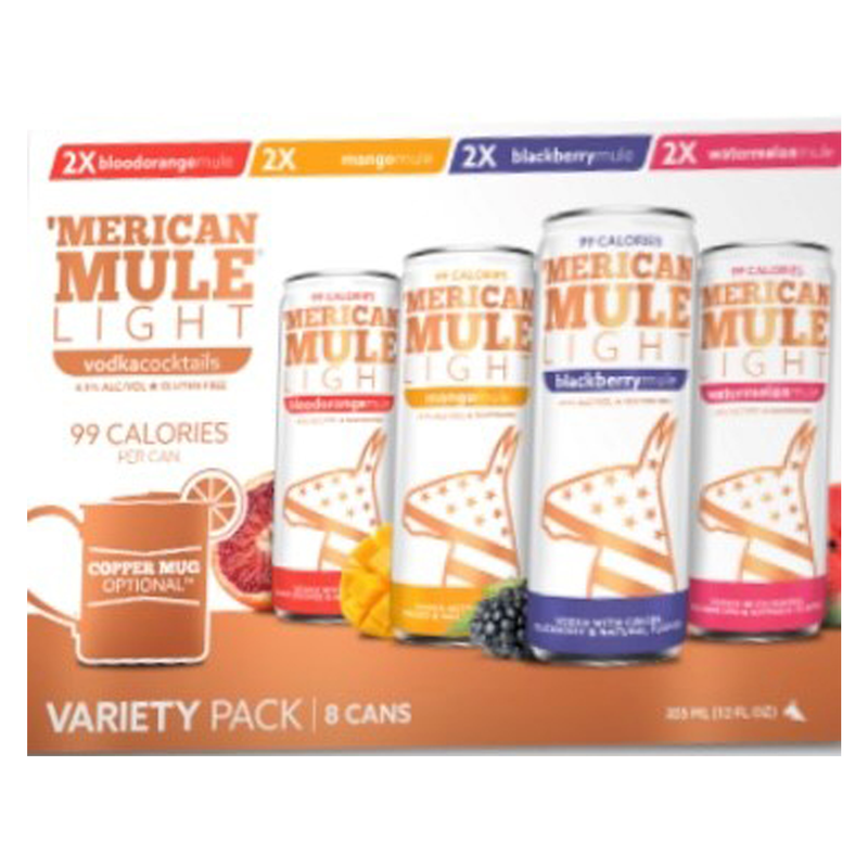 Merican Mule Light Variety 8pk 12oz Can 4.5% ABV