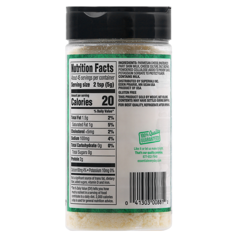 Essential Everyday Grated Parmesan Cheese 8oz