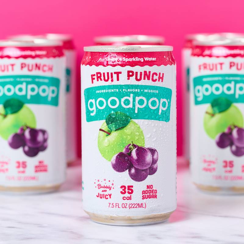 GoodPop Fruit Punch Juice & Bubbly Water Mini Cans 6pk