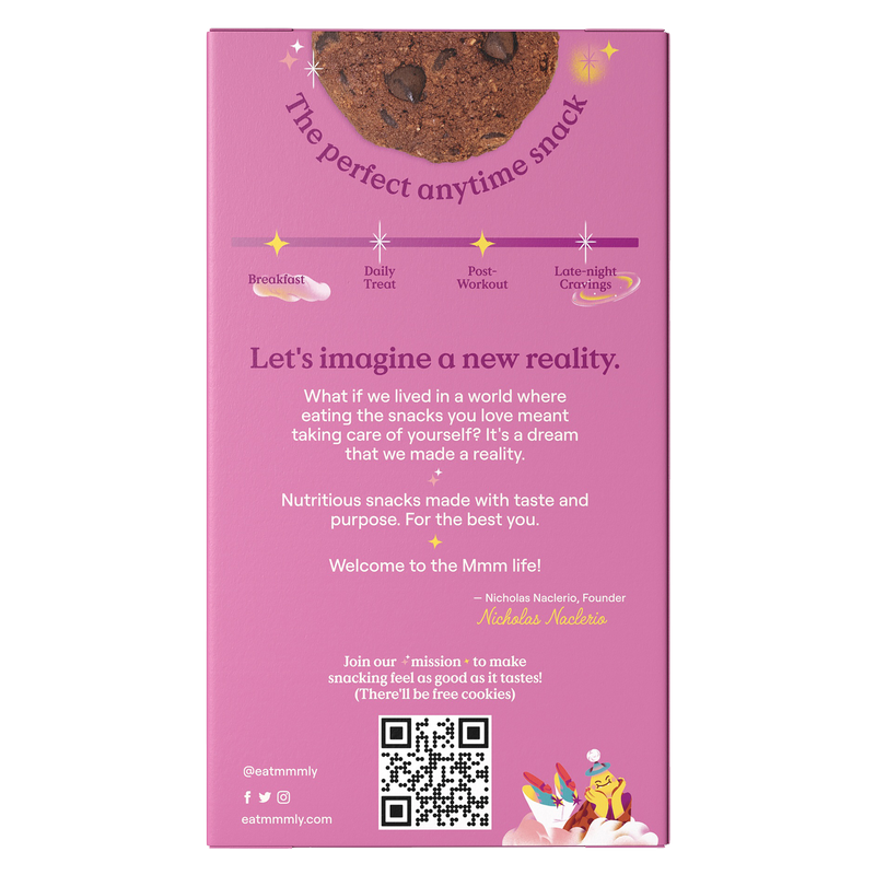 Mmmly Dark Chocolate Chip Plant-Based Soft Cookies 4.66oz