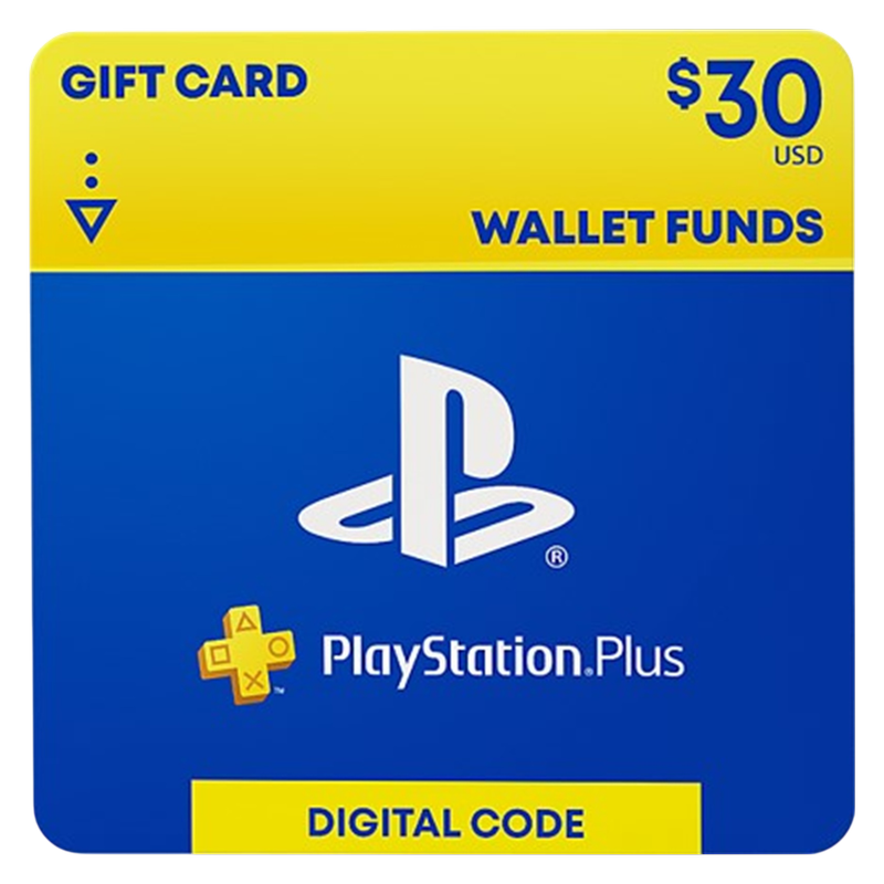Sony Playstation Yellow Cash $30 Gift Card