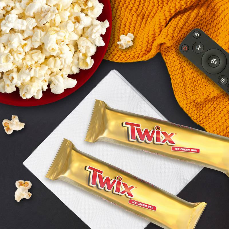 TWIX Caramel Vanilla Milk Chocolate Ice Cream Bars, 6 Pack, 1.93 Oz Bars 