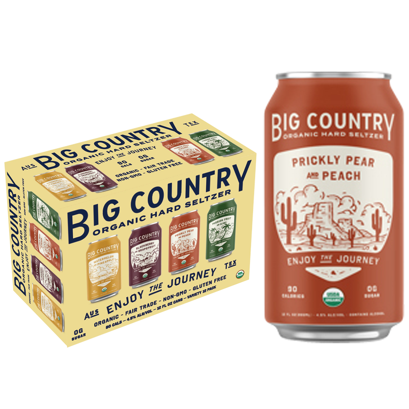 Big Country Organic Brewing Co. Hard Seltzer Variety Pack 12pk 12oz Can 4.5% ABV