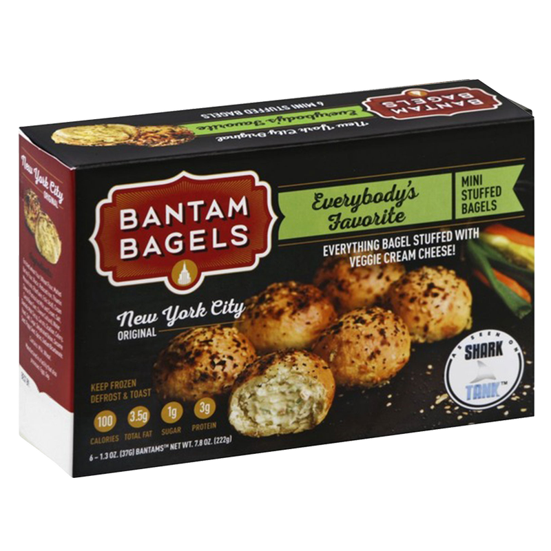 Bantam Bagels Everything with Veggie Cream Cheese 6ct