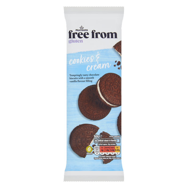 Morrisons Free From Gluten Cookies & Cream, 160g