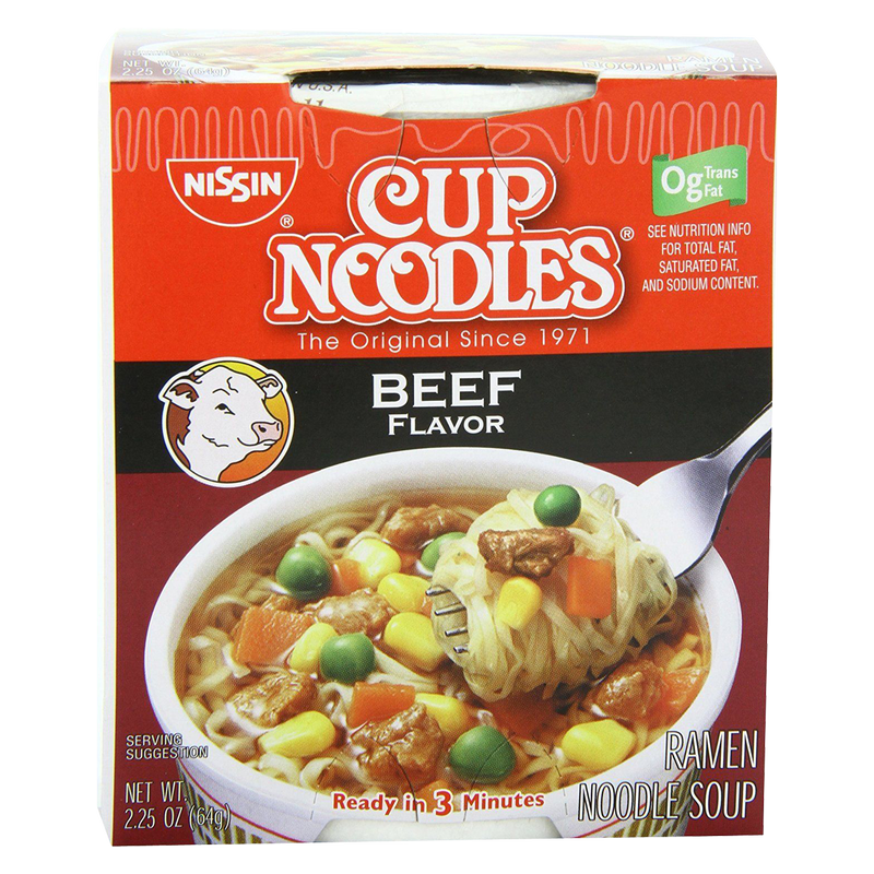 Nissin Cup Noodles Beef Flavor 2.25oz