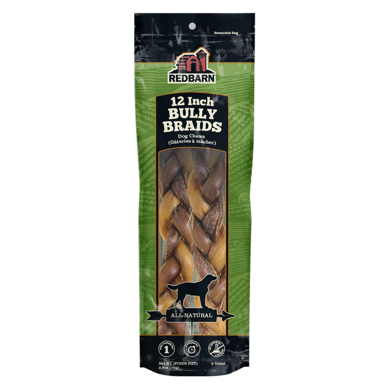 12" Braided Bully Stick 2pk