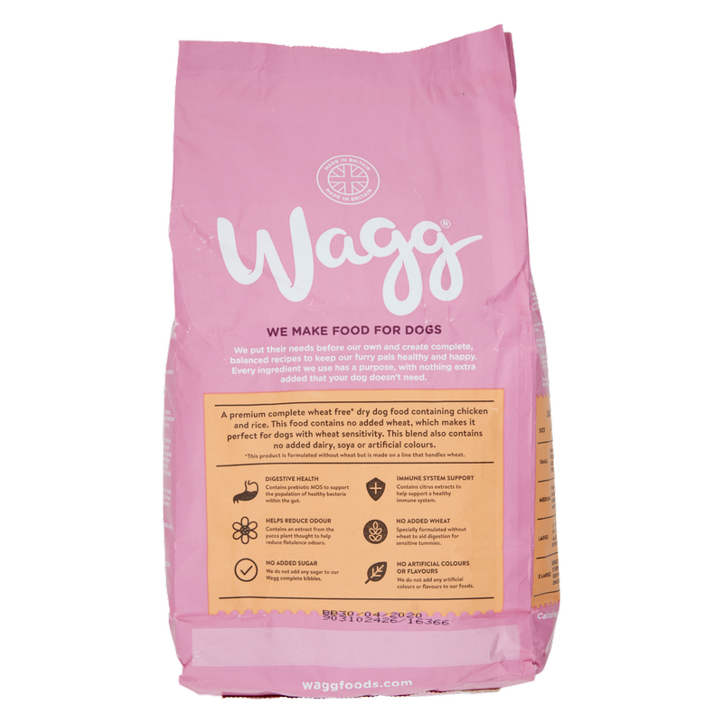 Wagg Wheat Free Complete Chicken & Rice Dry Dog Food, 2kg