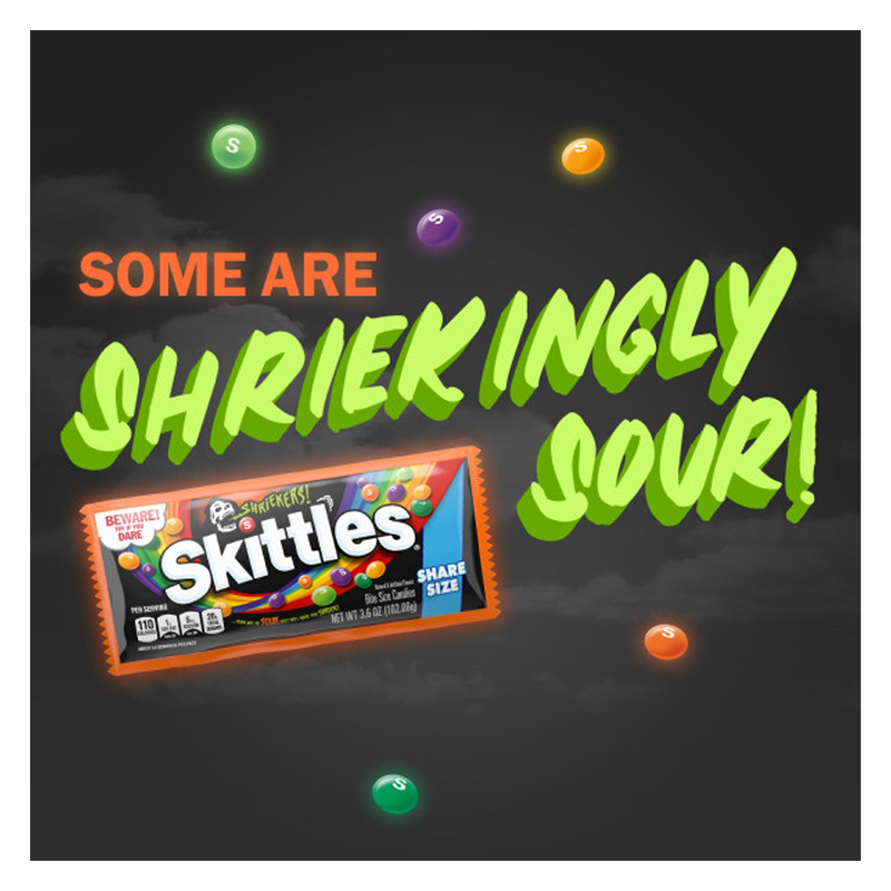 Skittles Shriekers Candy Share Size 3.6oz