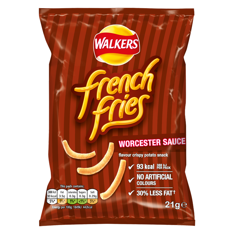 Walkers Worcester Sauce French Fries, 21g
