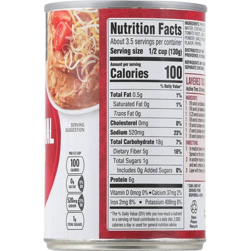 Essential Everyday Traditional Refried Beans, 16oz. 
