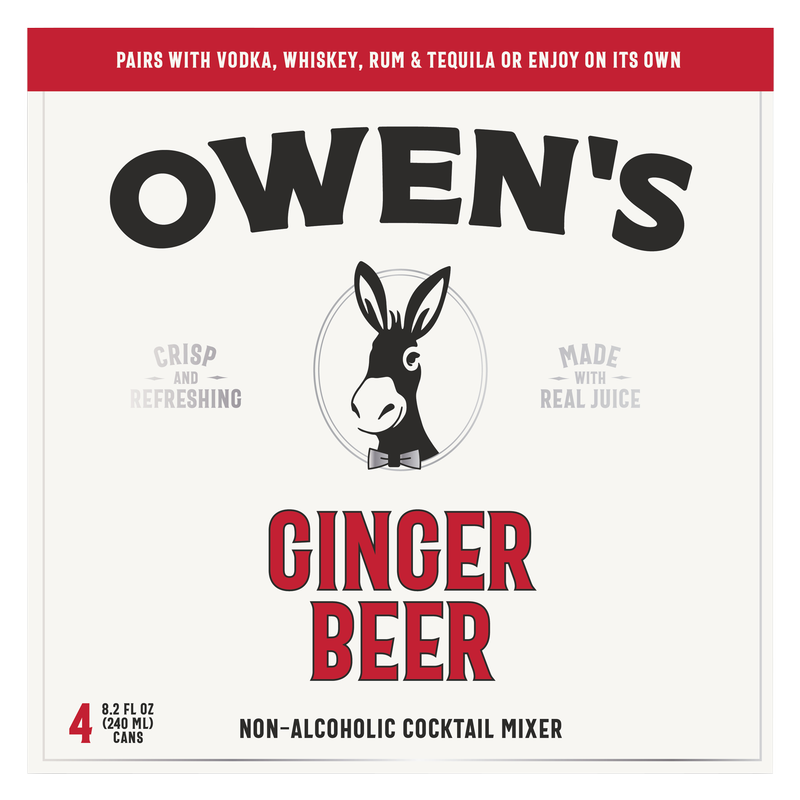 Owen's Ginger Beer & Lime 4pk 250ml Bottle