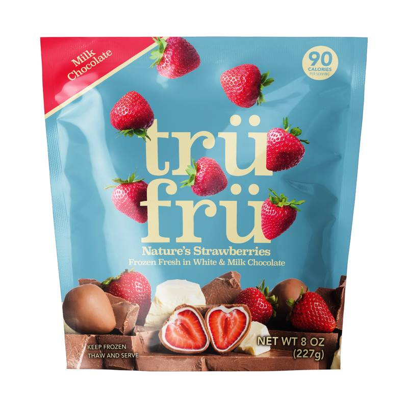 Tru Fru Natures Strawberries Hyper Chilled in White & Milk Chocolate