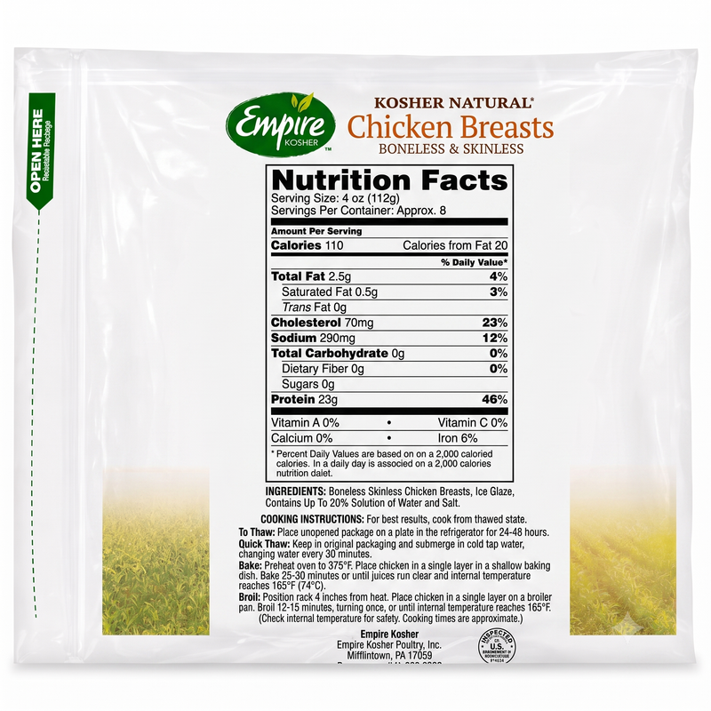 Pechuga de pollo Empire Kosher - 2 lb