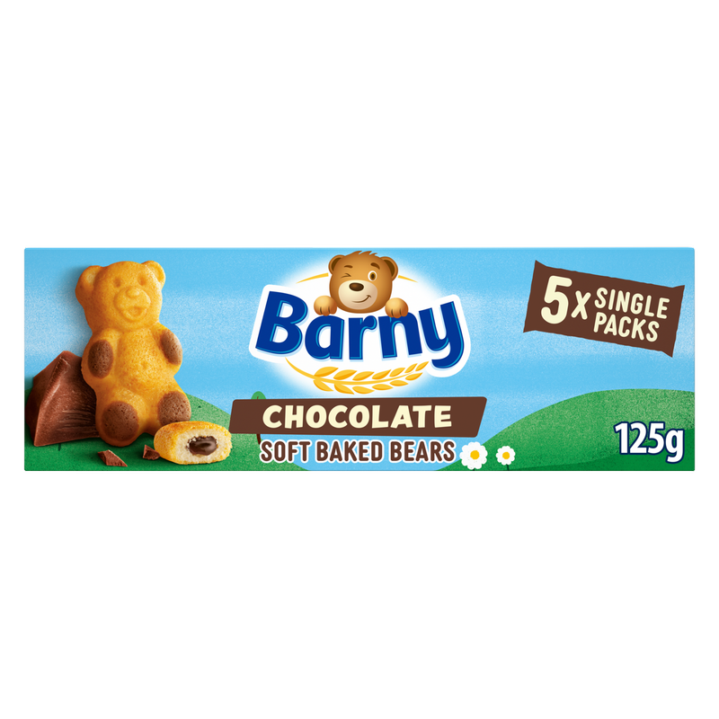 Barny 5 Chocolate Soft Baked Bears, 125g