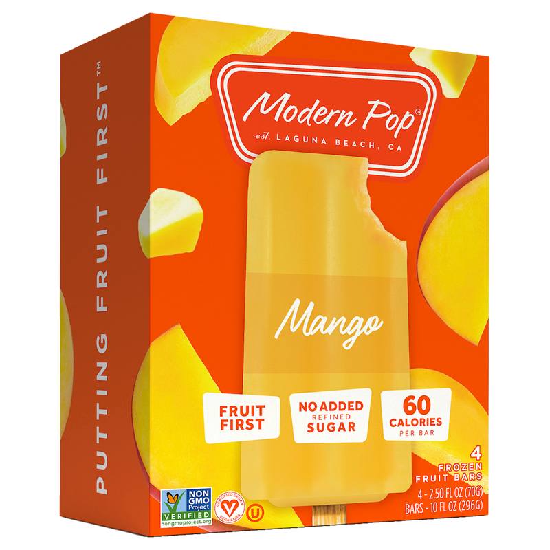 Modern Pop Mango Frozen Fruit Bars 10oz