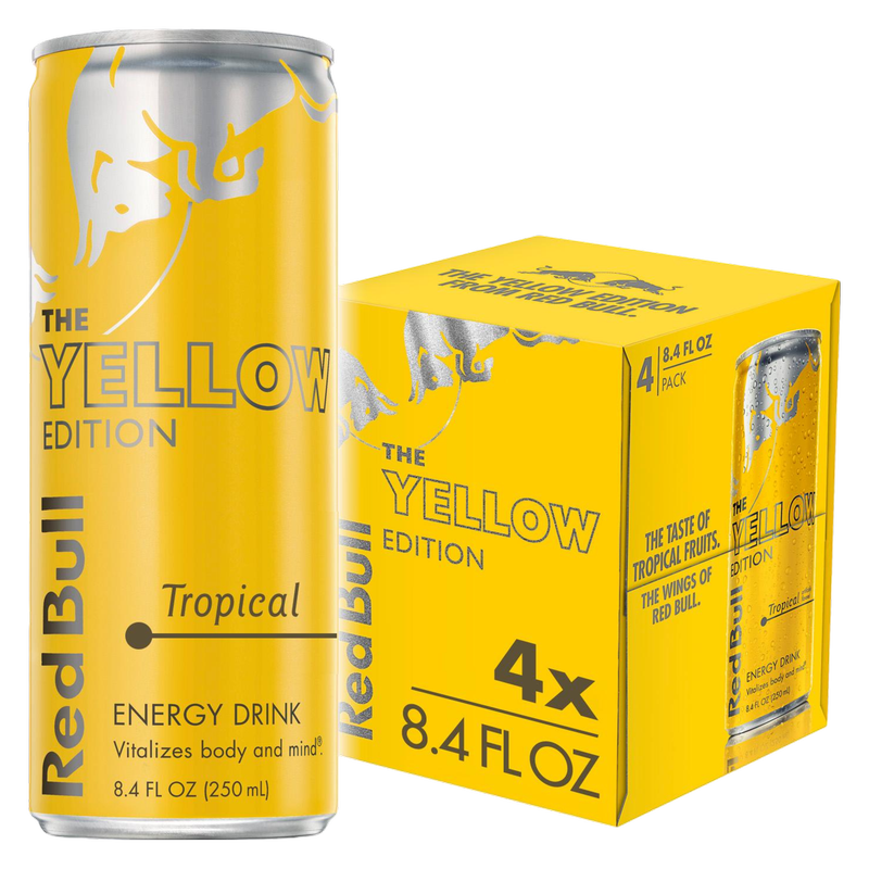 Red Bull Energy Drink The Yellow Edition Tropical 4pk 8.4oz Can