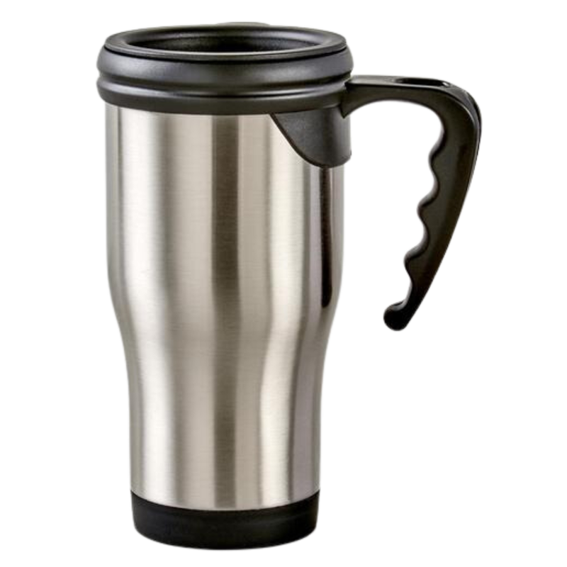 Morrisons Stainless Steel Travel Mug With Handle 400ml, 1pcs