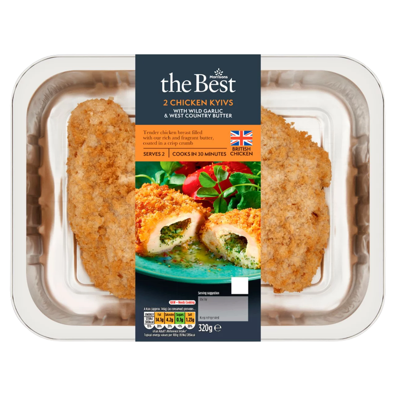 Morrisons The Best 2 Chicken Kievs with Wild Garlic & West Country Butter, 450g