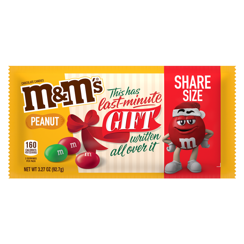 M&M's Peanut Chocolate Candies for the Holidays 3.27oz