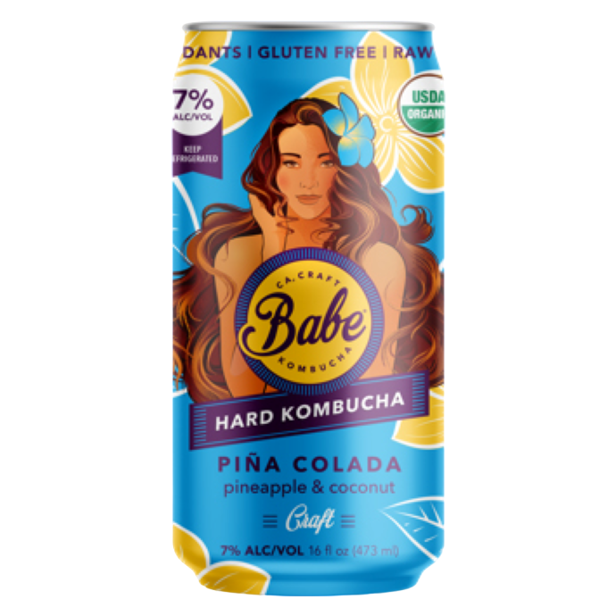 Babe Hard Kombucha Pina Colada (16 OZ CAN)