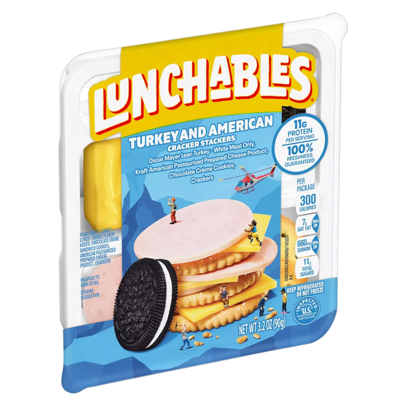 Lunchables Turkey & American Cheese Cracker Stackers with Chocolate Sandwich Cookies  - 3.2oz