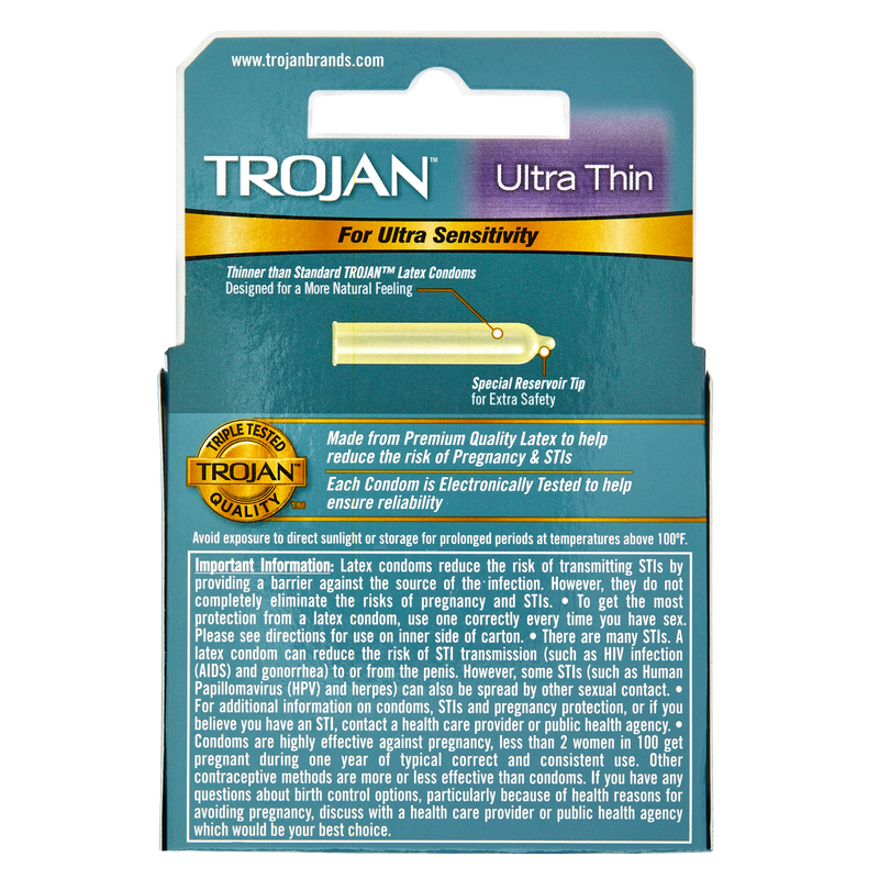 Trojan Ultra Thin Condoms 3ct