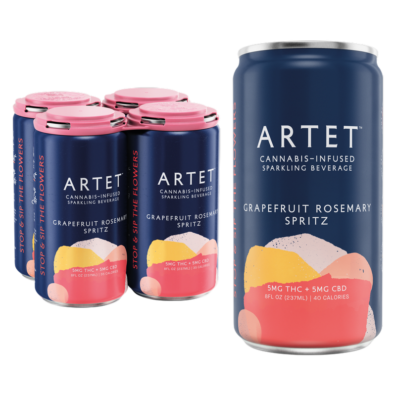 Artet 5mg THC Grapefruit Rosemary Spritz 4pk 8oz Can