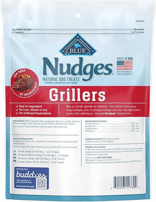 Nudges Grillers Made with Real Steak Natural Dog Treats, 10 Oz