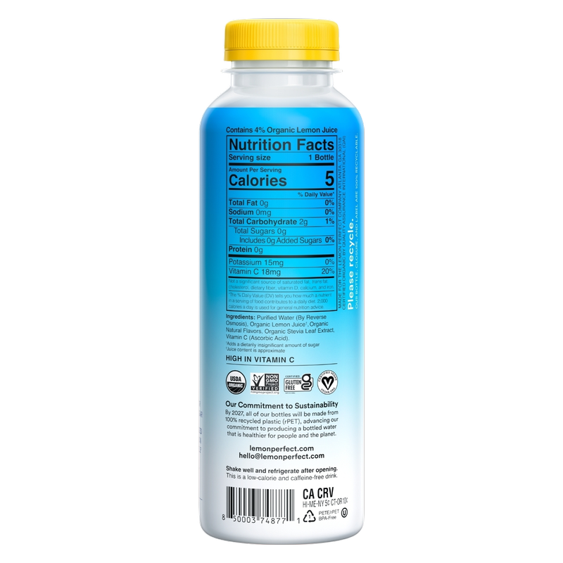 Lemon Perfect Original Lemon Hydrating Lemon Water 15.2oz Bottle