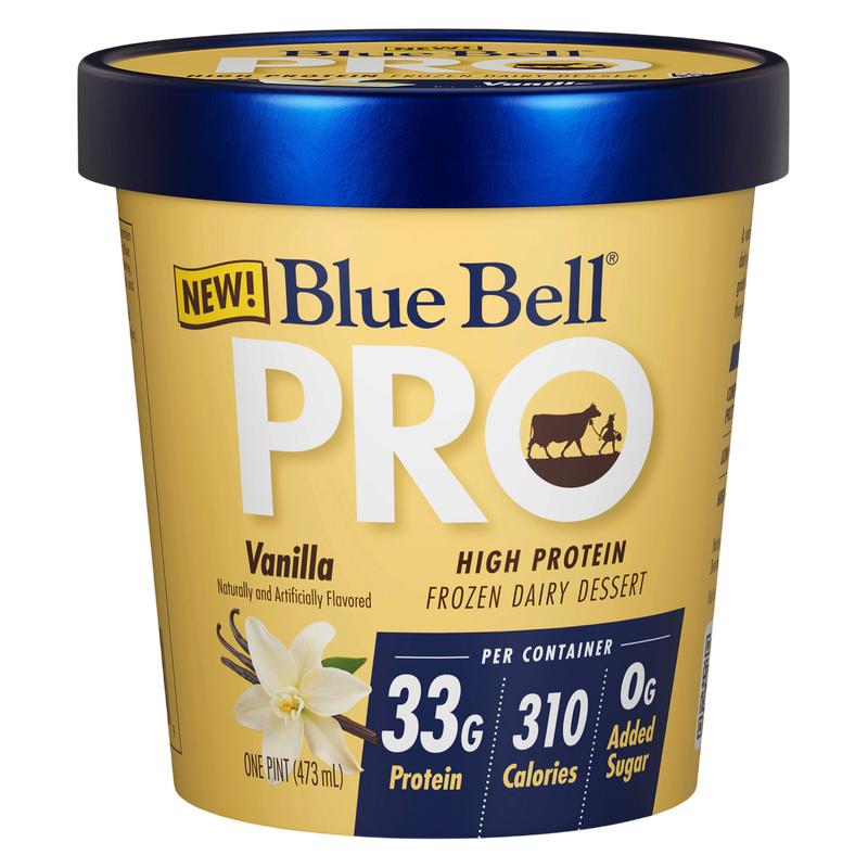 Blue Bell Pro Vanilla Ice Cream Pint 16oz