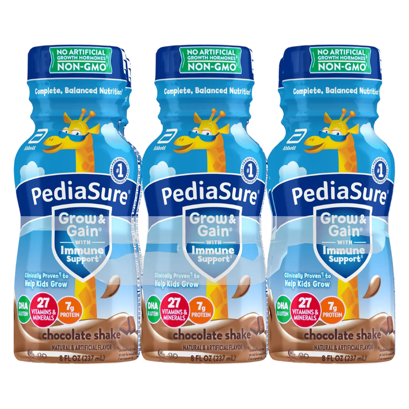 Pediasure Grow & Gain Chocolate Flavor Shake 6pk 8oz Ctn