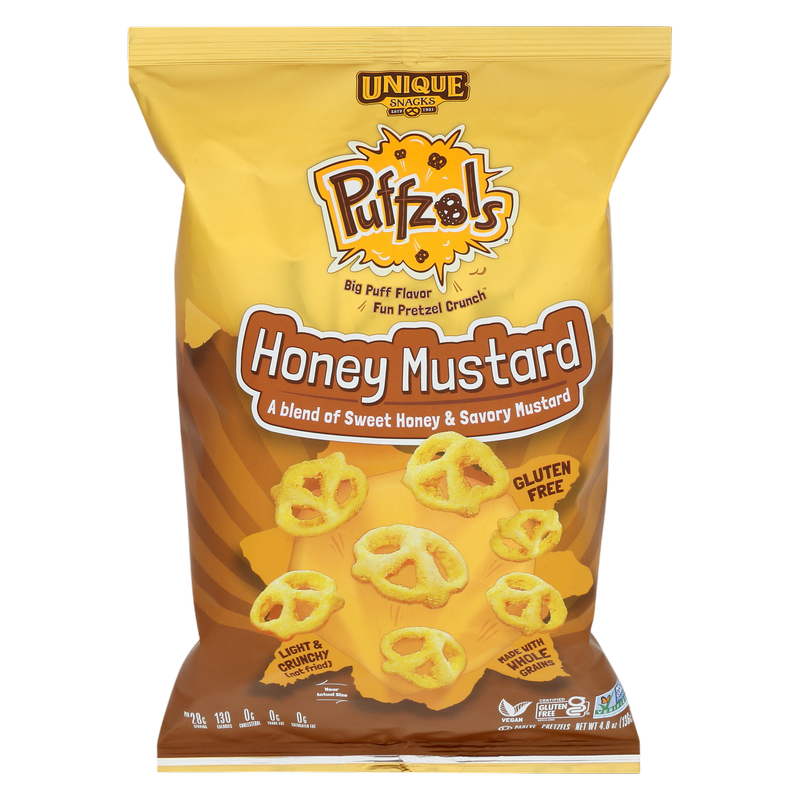 Unique Snacks Honey Mustard Puffzels 4.8oz