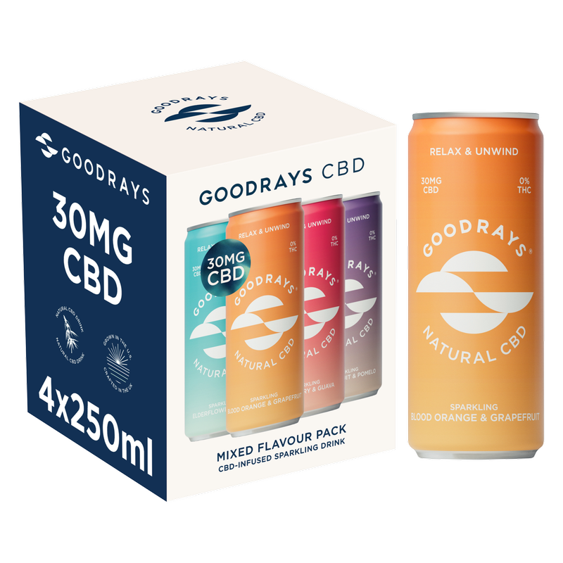 Goodrays CBD Mixed Flavour, 4 x 250ml