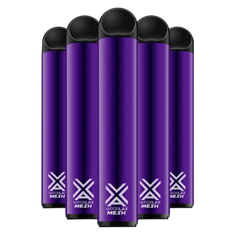 5 Pack VaporLax Disposable Vape Crush Grape 50mg 6.5ml